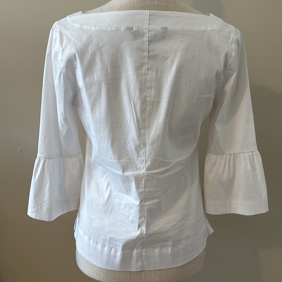 White House Black Market 3/4 Flare Sleeve top - size 2 - Picture 4 of 12